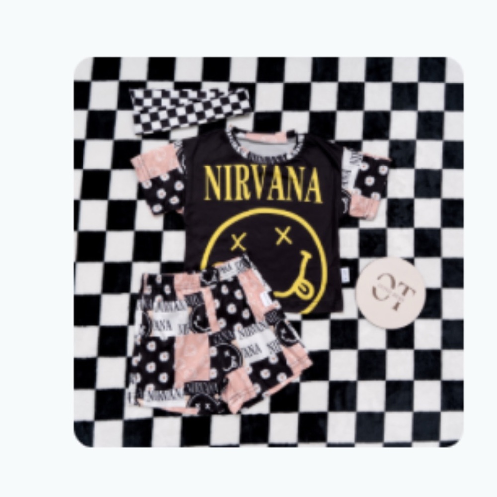 NIRVANA Black and Yellow Kids Matching Set